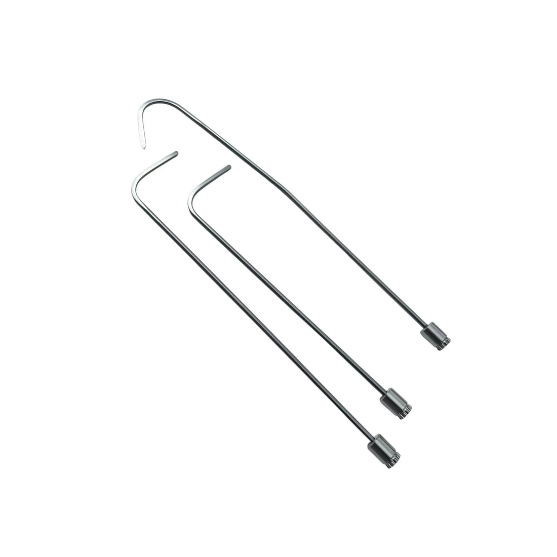 Lunvera Edition 3-Piece 360° Rotating Professional PDR Rod Set – White Steel Paintless Dent Repair Tools (8mm, 40/50/60cm)