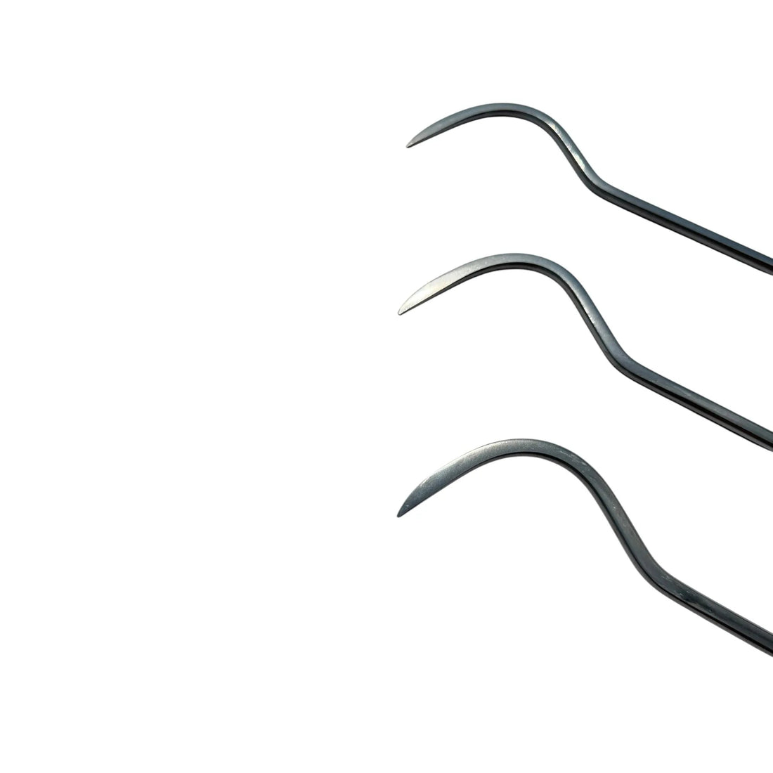 Veldran Edition 3-Piece 8mm White Steel 360° Rotatable PDR Rod Set – 50cm, 70cm, 90cm Paintless Dent Repair Tools