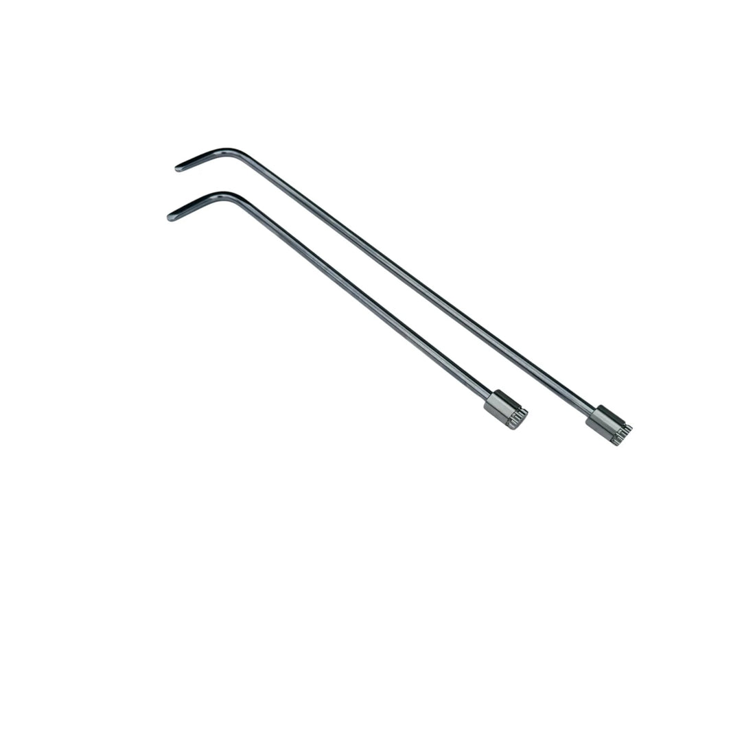 Erbora Edition 2-Piece 360° Rotatable Single Bend Round Tip White Steel PDR Tools – Paintless Dent Repair Rods