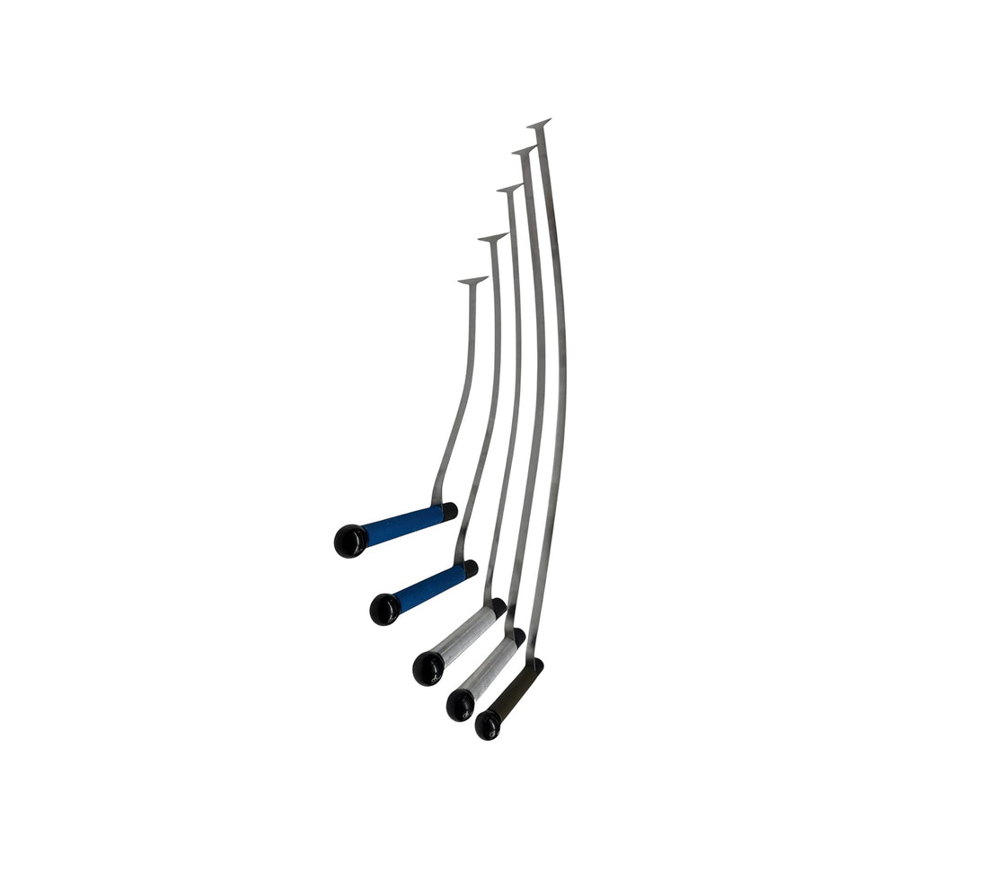 Bucharest Edition Razor Tail Model Steel Rod Set - Rainbow Shaped Shaft, for Paintless Dent Repair - 5-Piece (30cm, 45cm, 60cm, 75cm, 90cm)