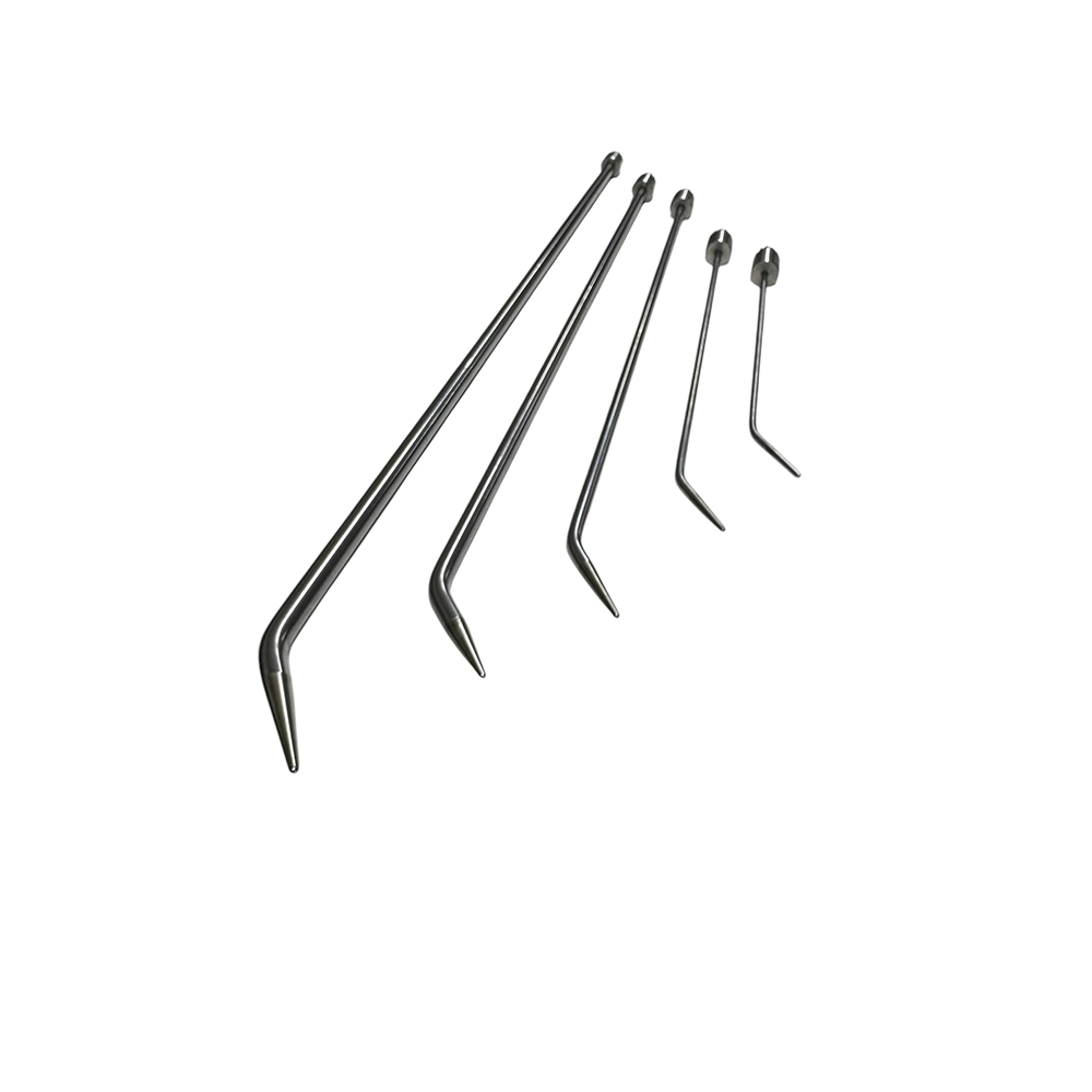 Baltı Edition 5-Piece Sharp Tip Single Bend White Steel Paintless Dent Repair Tools – 360° Rotatable Handle