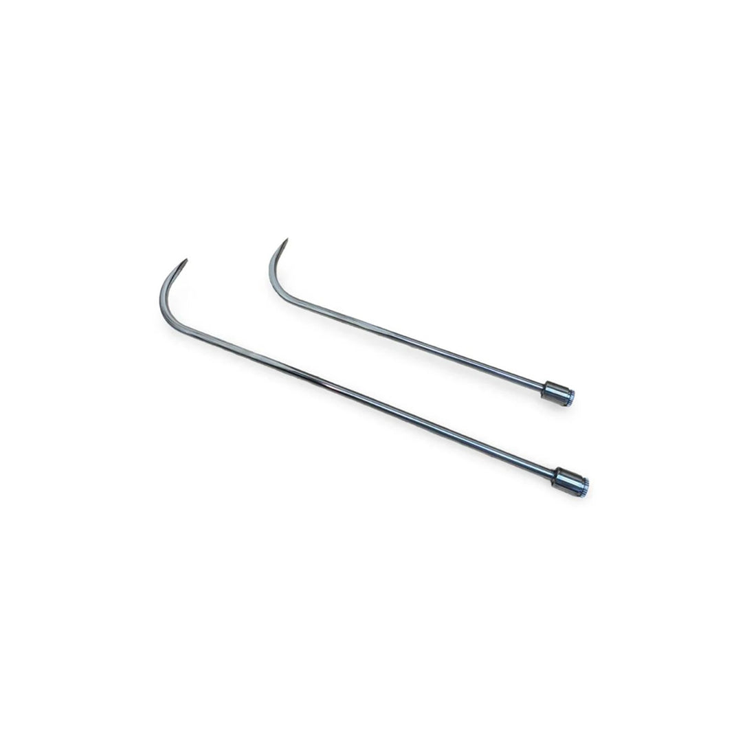 Ilgaz Edition 2-Piece 360° Rotatable Single Bend Reverse Sharp-Tip White Steel PDR Tools – Paintless Dent Repair Rods